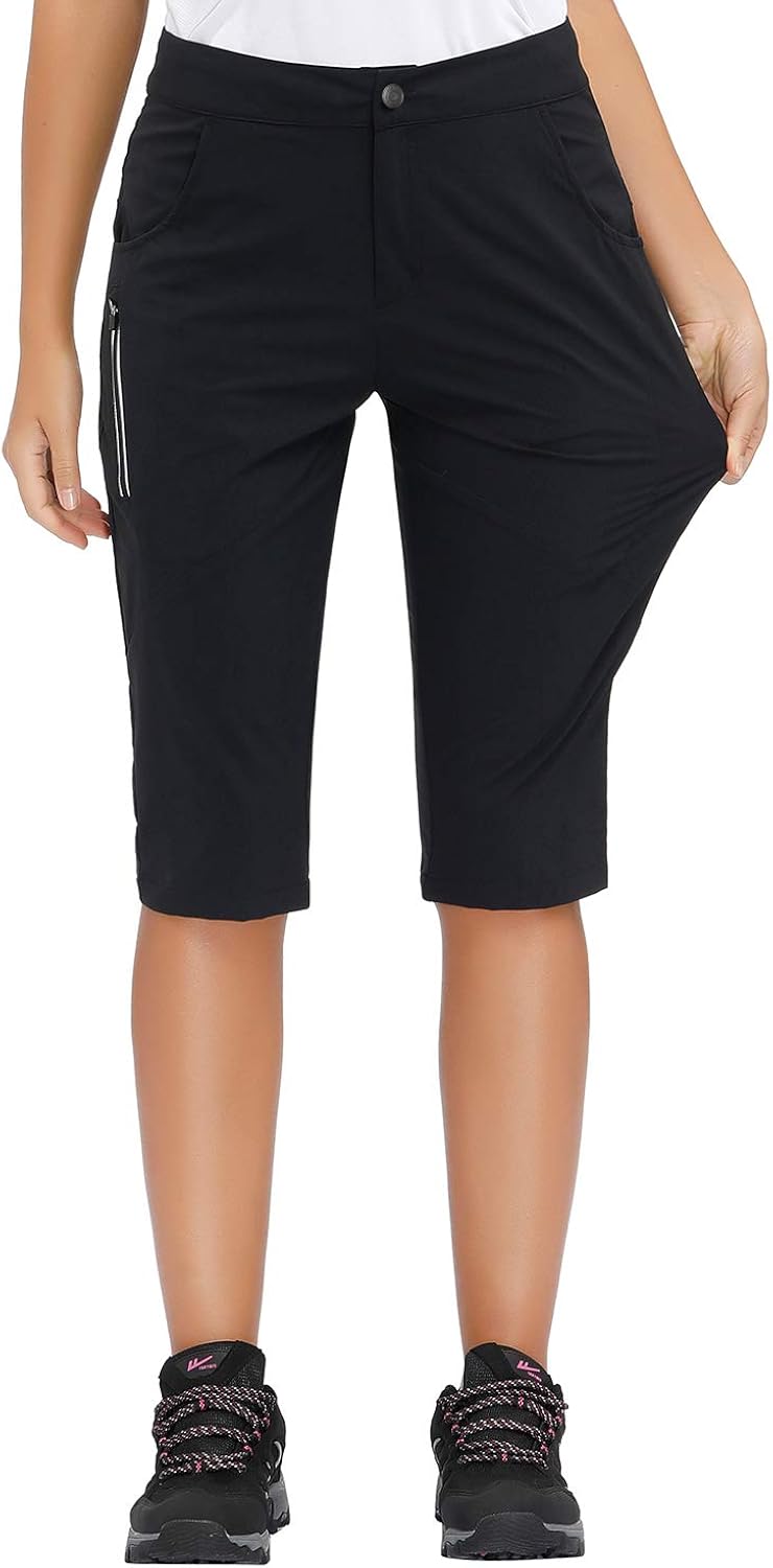 Libin Women's Hiking Shorts Quick Dry Stretch Camping/Golf Shorts Lightweight with Zippered Pockets: Clothing