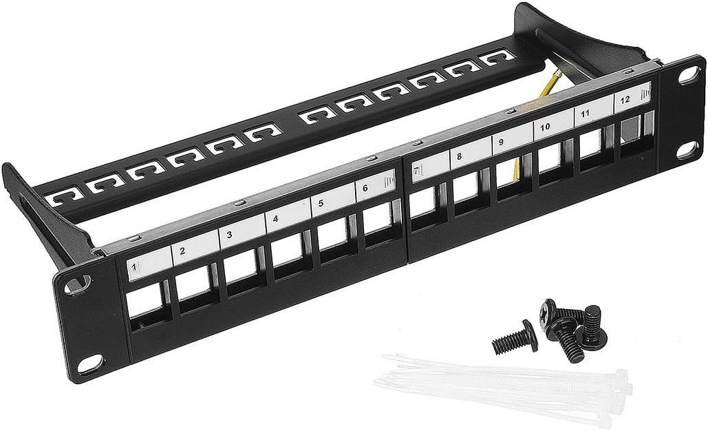 Патч панель keystone. Патч-панель неэкранированная 10&quot; 1u rj45 12 порт. cat.5e без подставки. 24 port keystone jack blank 19&quot; metal patch panel. кейстоун-модуль от патч-панели.