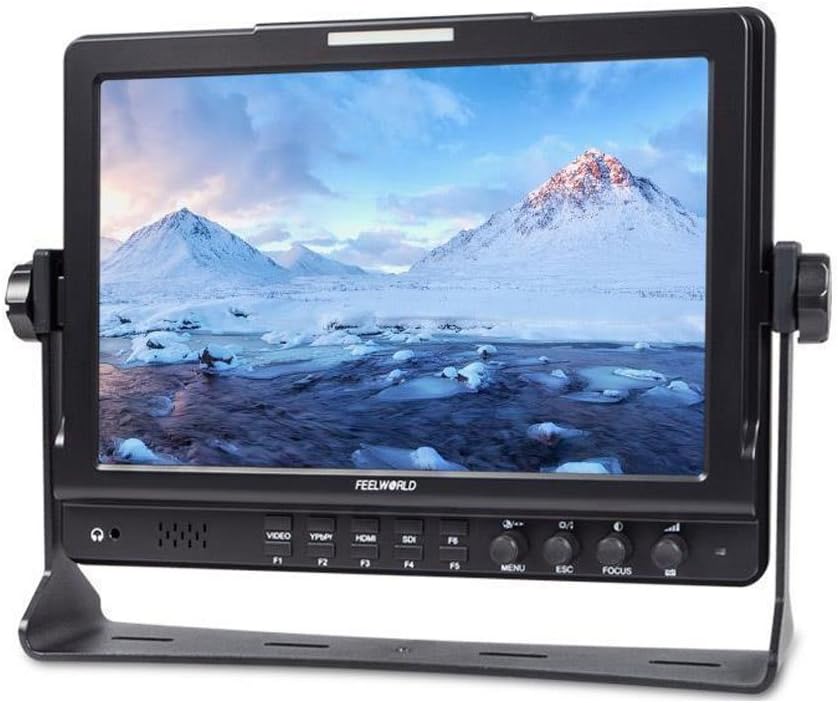 Feelworld FW1018S 10.1" IPS 1280x800 178°View Angle 3G-SDI HDMI YPbPr Audio Video inputs Camera-Top Monitor with Peaking Focus Assist