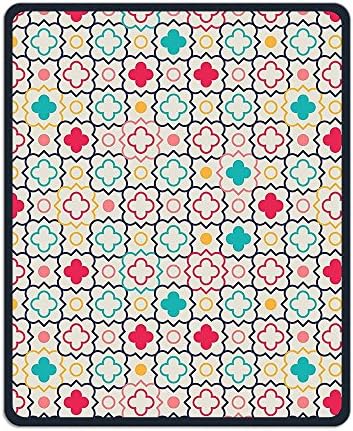 Unisex Mkajkkok Arabesque Traditional Tile Pattern Clovers Lattice Oriental Figures Art Print Mouse Pad 3025 Home In The Game Net.