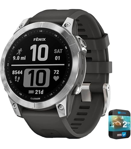 Amazon.com: Garmin 010-02540-00 Fenix 7 Smartwatch Silver with 