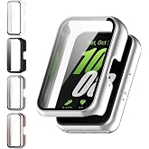 Kimiyaki 4 Pack for Samsung Galaxy Fit 3 Screen Protector Case | Hard PC,Built-in Tempered Glass Film,Full Coverage,All-Around,Shockproof,Bumper,Protective Cover,Protective Accessories
