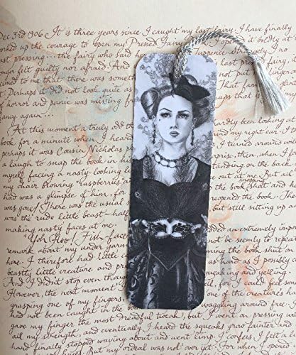 Queen of Hearts Bookmark Alice in Wonderland Bookmark Fairy Tale Bookmark Fantasy Art Bookmark Red Queen Bookmark