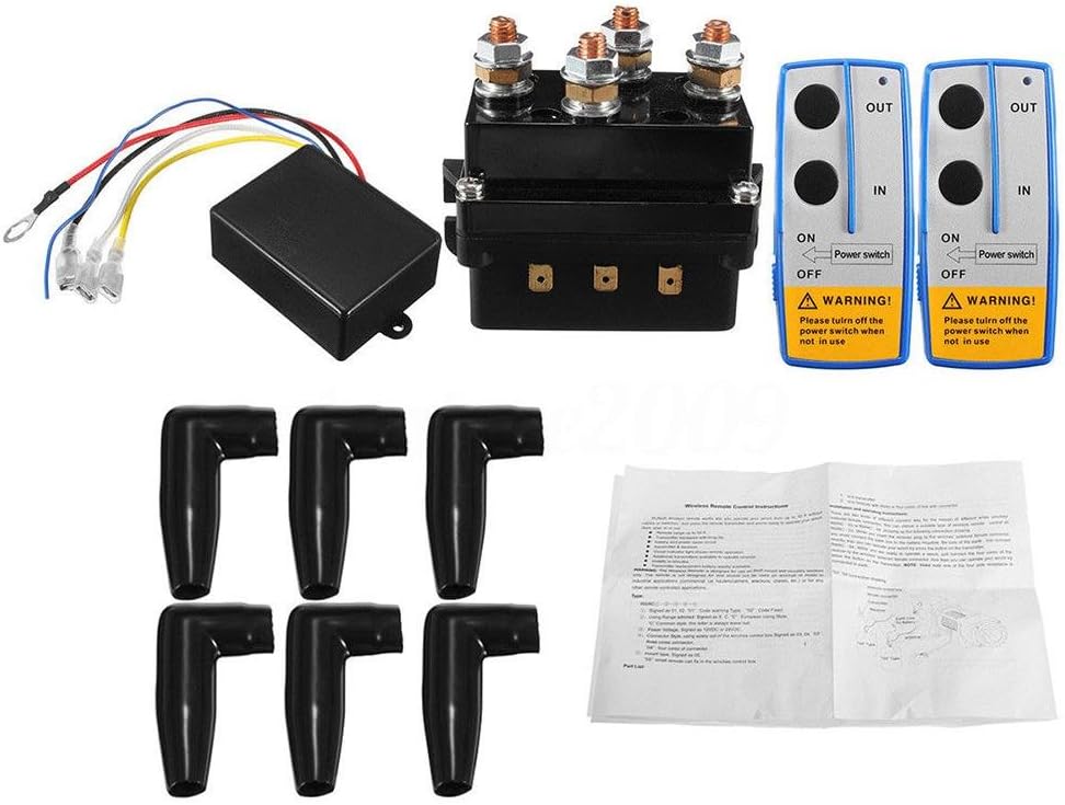 12V 500A HD Contactor Winch Control Solenoid Relay Twin Wireless Remote