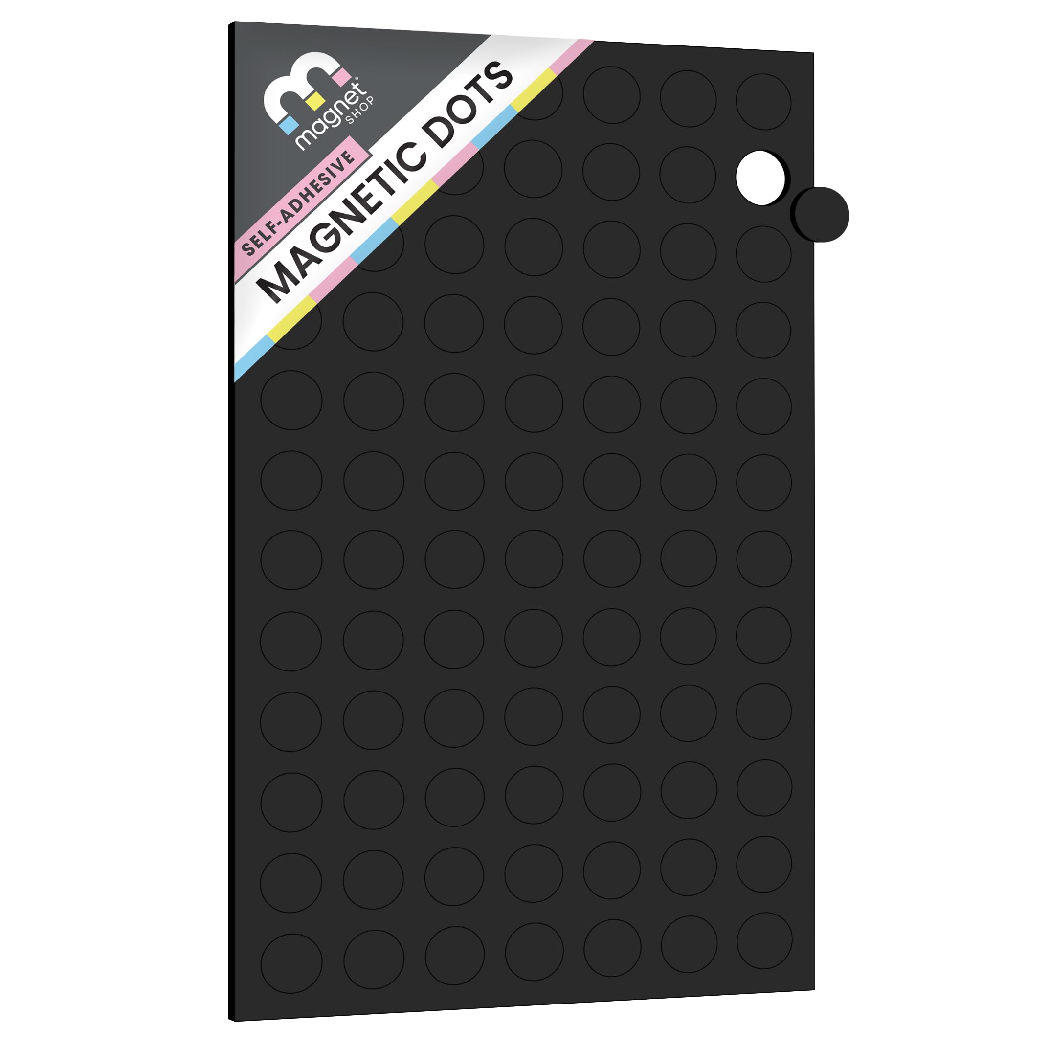 TMS Small Magnets for Crafts Self-Adhesive | 132 QTY | Magnetic Dots for Photos, Notes, Postcards, Kids Fridge Magnets, Office Reminders | Small Round Sticky Magnetic Strips [1.0mm thick]