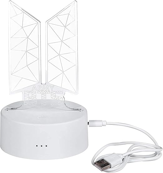 bts bulletproof youth league lampara de noche led de 7 colores con interruptor tactil army