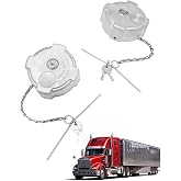 Locking Fuel Cap, Fit for 1996-2018 Freightliner Cascadia Columbia Century | 2PCS, 1/4 Turn Lock Gas Cap, 3In Aluminum Diesel Fuel Tank Cap, w/keys, Replaces#03-37017-002 0337017002 600149