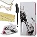 Mavis's Diary S7 Edge Case,Samsung Galaxy S7 Edge Case Fashion Wallet Folio PU Leather Flip Magnetic Cover with Card Pocket Soft TPU Inner Case Cool Black High Heels Pattern with Dust Plug & Stylus