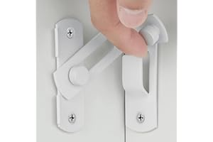 Wocoe 3 Packs Matte White 90° Flip Latches,Premium Right Angle Gate Latches for Enhanced Privacy and Security on Sliding Barn Doors,French Doors,Closets,and Wine Cabinets