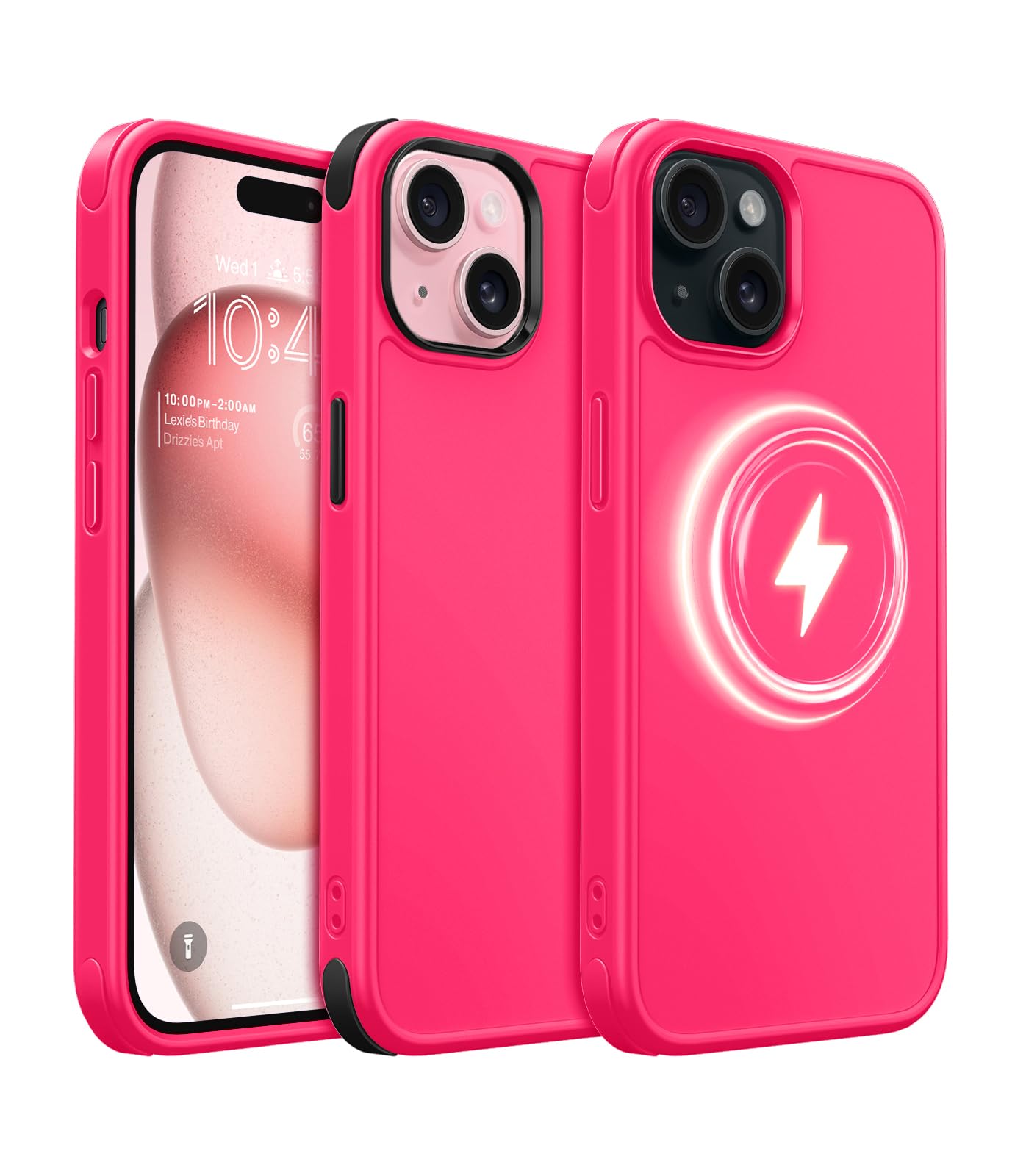 Mobnano for iPhone 15 Case Compatible with MagSafe