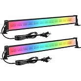 MEIKEE RGB Wall Washer Lights, 42W RGBCW Smart APP Waterproof LED Light Bar, Dimmable Flood Lights for Church Wedding Birthday Party Stage Lighting Christmas Decoration 2 Pack