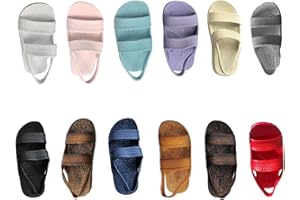 J-SLIPS HAWAII J-Slips Toddler Sandals with Back Strap - Comfortable Boys and Girls Jesus Jandals for Beach and Summer - Waterproof Hawaiian Slides in 12 Colors, Sandalias