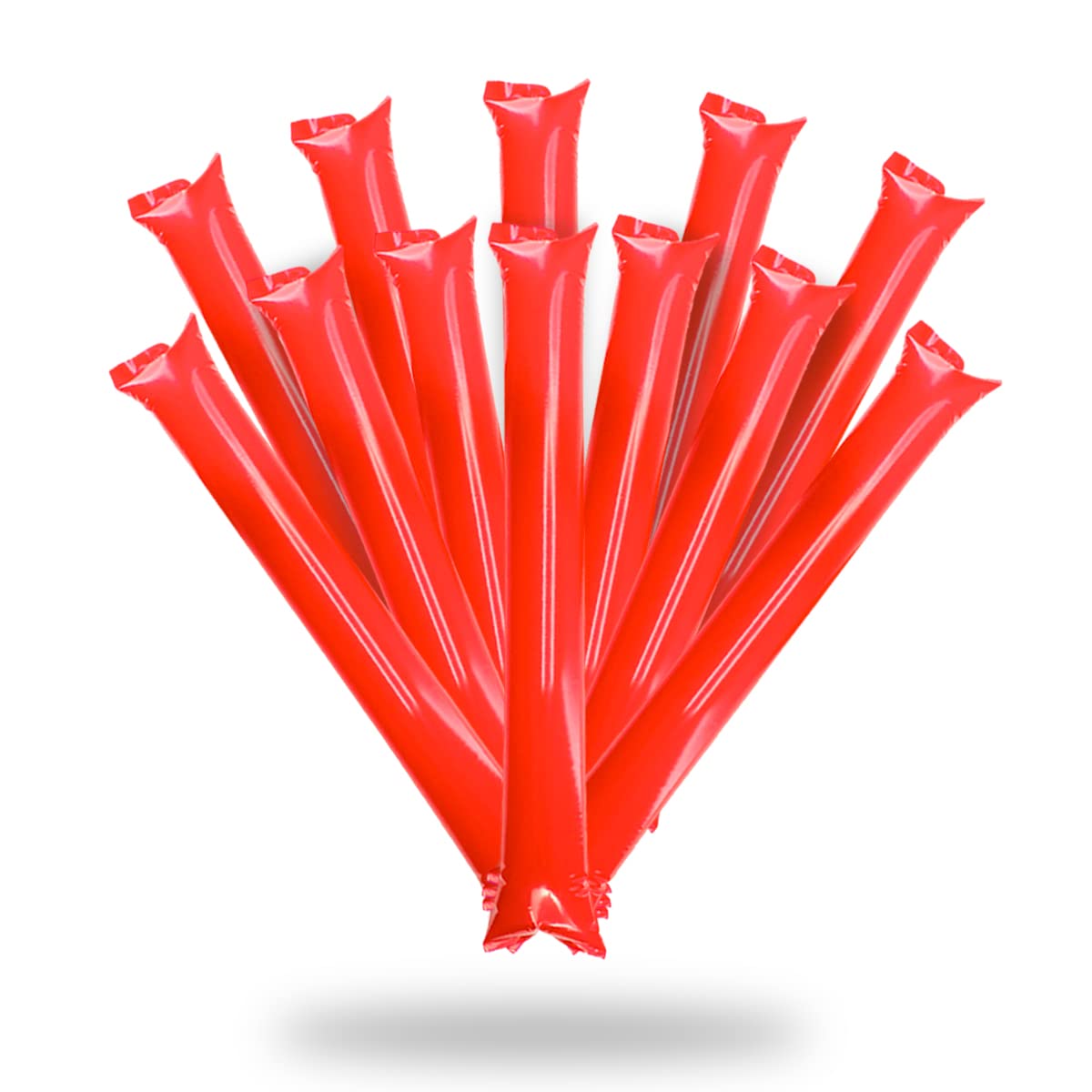 FUN FAN LINE - Pack 25 Pairs of Reusable Inflatable Clapping Sticks | Loud Thunder Sticks for Parties Football and Events | Sports and Celebrations Party Favors (Red) — image 1