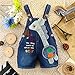KIDSCOOL SPACE Baby Summer Cotton Denim 3D Long Neck Dog Short Overalls,Blue,12-18 Months