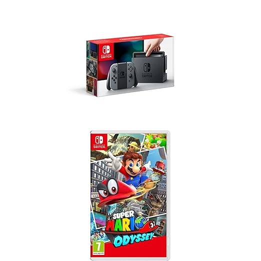  Nintendo 2500046 - Switch portable game console Switch Grey Amazon.co 