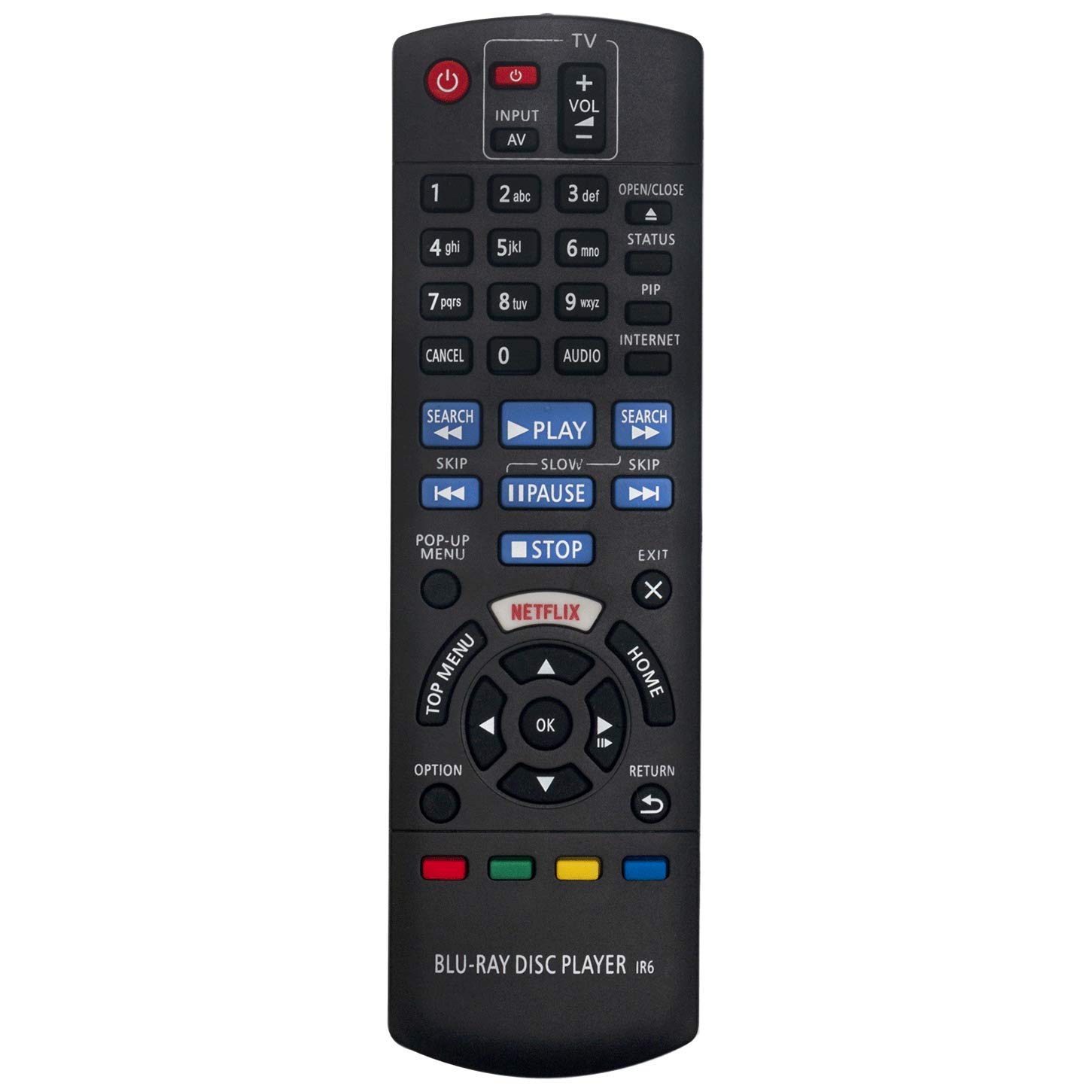 VINABTY N2QAYB001030 Remote Control for Panasonic Blu-ray DVD Player DMP-BDT180EB DMP-BDT170EB DMP-BDT171EF