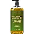 MAJESTIC PURE Arnica Sore Muscle Massage Oil for Body - Best Natural Therapy Therapy Oil with Lavender and Chamomile Essentia