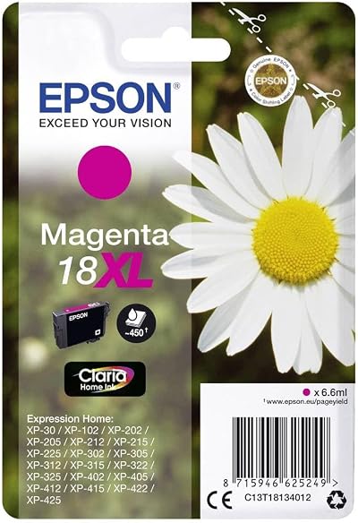 Epson 18XL Magenta Daisy High Yield Genuine Claria Home Ink Cartridge T1813