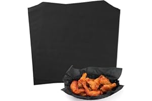 GeeRic New Year Parchment Paper for Food Wrapping, 100 Sheets 12 * 12 Inch Food Basket Liners for French Fries, Sandwiches, Burgers, 2026 Deli Wrap Baking Parchment Sheet Black