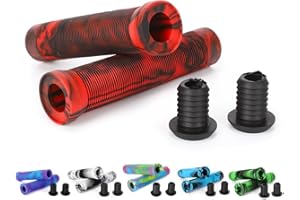 KUTRICK Scooter Grips - Mixed Color MTB & BMX Handlebar Grips | 145mm Soft Grips for Pro Stunt Kick Scooter, Mountain Bike