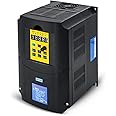 VFD 5.5KW 7.5HP 220V 1 or 3 Phase Input 3 Phase 0-400HZ Output 36A Variable Frequency Drive Controller Vector Control Inverter Converter for CNC Motor Speed Control and Spindle