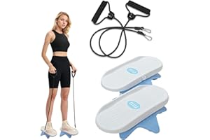 WINMIST GLIMPSE Ab Twister Board for Exercise with Cord Twist Waist Machine Waist Trainer Workout Equipment for Women Belly Fat Workout Equipment Full Body Toning Home Gym (Blue)