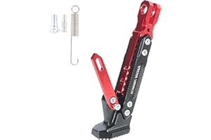 GXYWADY Motorcycle Universal Foot Side Bracket Adjustable Support Kickstand CNC Aluminum Alloy Tripod Holder Parking Crutch H