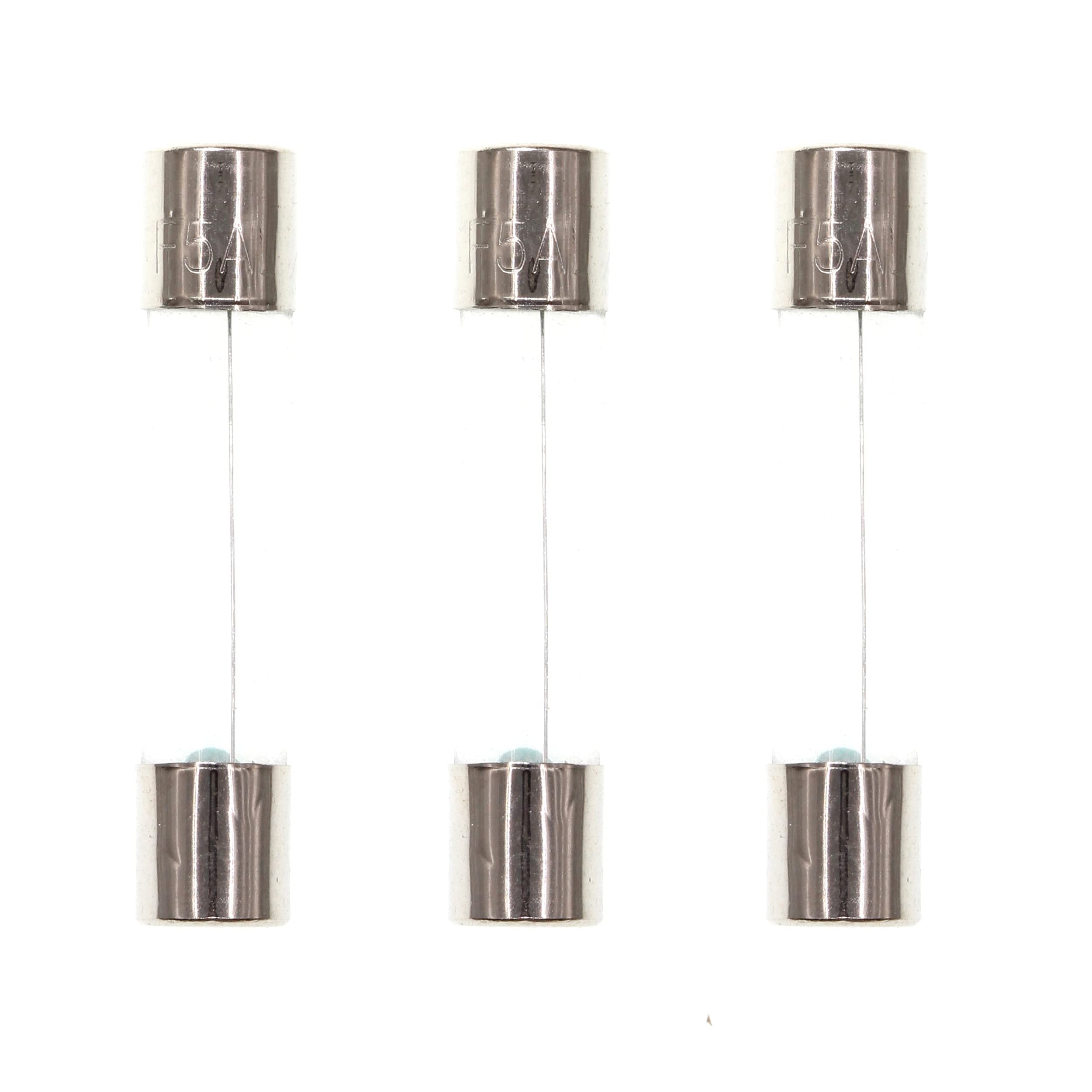 HUABAN 25 Pieces F5AL250V 5A 5 Amp 250V 6 * 30mm Fast-Blow Glass Fuse