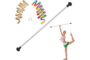 ISIVOVE Stainless Steel Twirling Baton, 32 Inch, Black Metal Dance Baton for Majorette, Parade, Rhythmic Gymnastics, March Ba