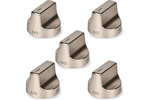 MTZUL 5Pcs W11239985 W10850015 Stove Knob Replacement Compatible with Whirlpool WFG525S0HZ1 WFG550S0HZ0 WFG525S0HZ0 WFG525S0JV0, W11239985 Control Knob Replace 4845290 W11032553 PD00061875 AP6333411