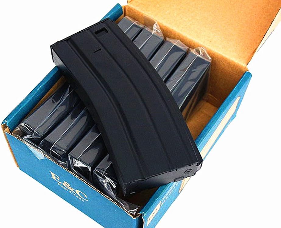 AX46 CamShot E&C 5 Pcs Box Set 70rd Airsoft Toy Magazine Black for M4/M16 Series AEG MA002