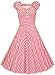 MUXXN Women's 1950s Style Vintage Swing Party Dress (M, Red Plaid)