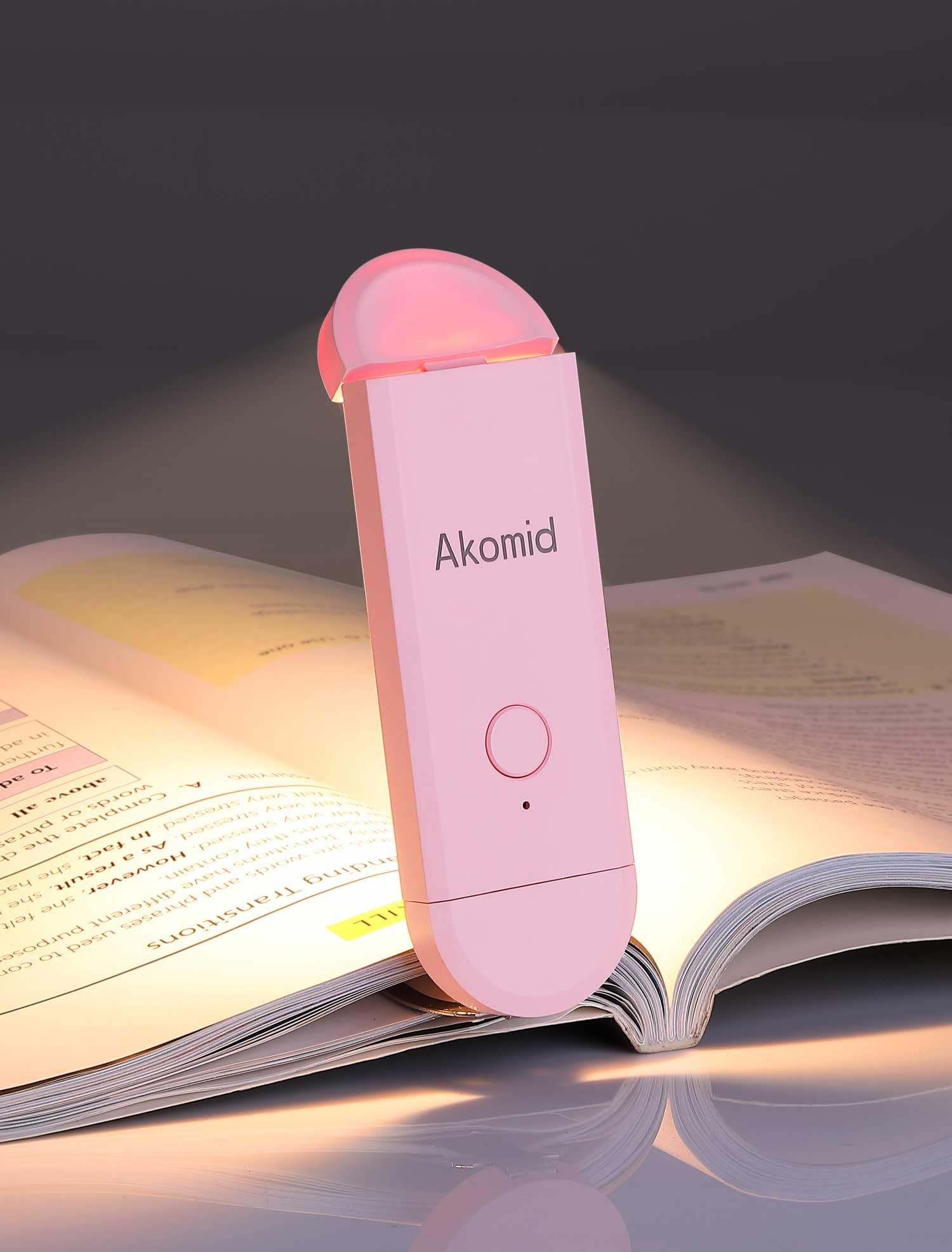 Book Lights for Reading at Night,USB Rechargeable LED Booklight with Clip,Book Lovers Gifts for Kids and Women as Bookmarks (1-Pink)
