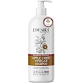 Edenika Botanicals Apple Cider Vinegar Shampoo, Deep Cleans, Clarifies, Detoxes Scalp & Hair, Balances pH, Botanical, Sulfate & Paraben Free, 16 fl oz Each