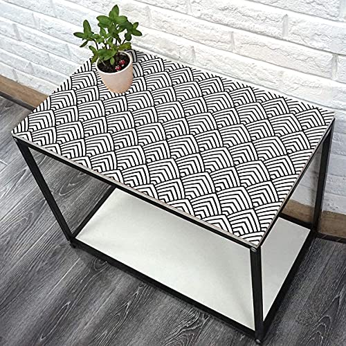 Erfoni Black and White Peel and Stick Wallpaper Geometric Contact Paper
