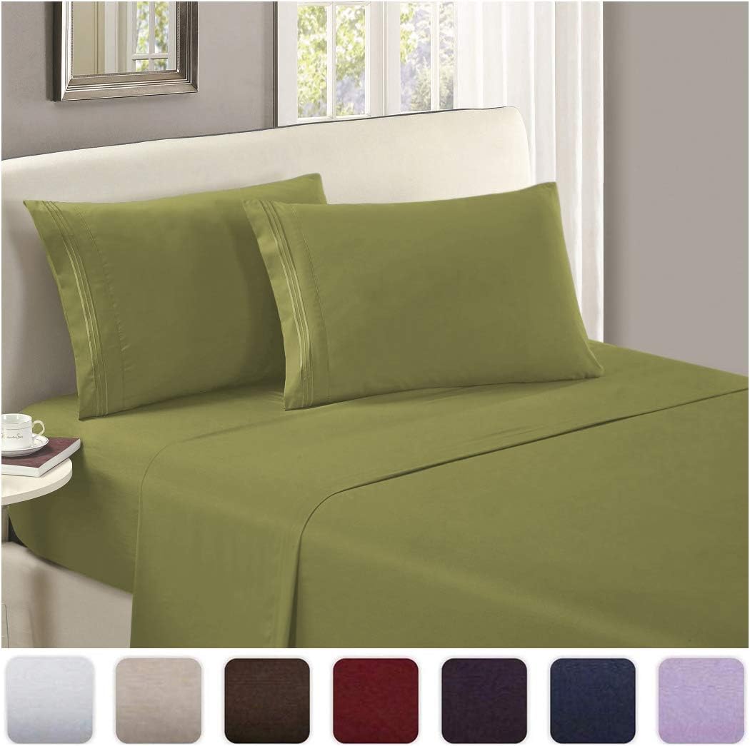 Mellanni Luxury Flat Sheet - Brushed Microfiber 1800 Bedding Top Sheet - Wrinkle, Fade, Stain Resistant - Ultra Soft - Hypoallergenic - 1 Flat Sheet Only (King, White): Home & Kitchen
