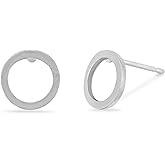 Boma Jewelry Sterling Silver Open Circle Stud Earrings