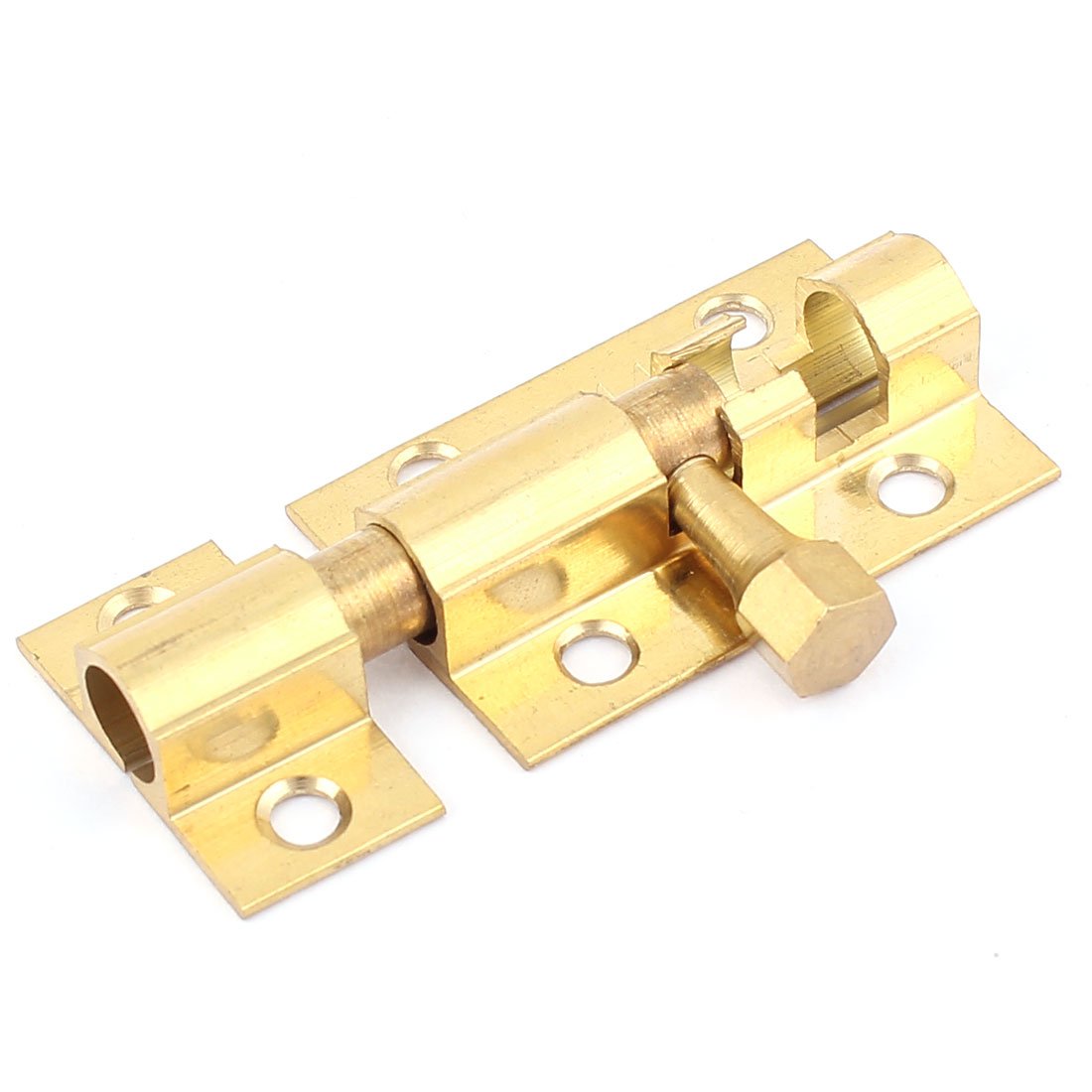 Sourcingmap 1.5-inch Long Brass Door Latch Sliding Lock Barrel Bolt Gold Tone