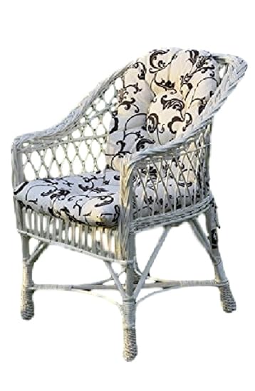 123home24.com Korbsessel Gartenstuhl Korb 85 x 45 x 45 cm + Bunte