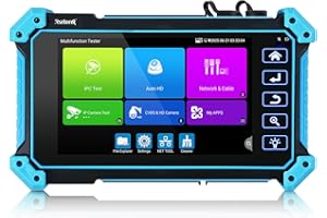 Rsrteng 8K IP Camera Tester, IPC-5200 Plus 8MP AHD CVI TVI SDI CVBS IP Camera Test 4K HD Display Video Monitor 5inch IPS Touch Screen IPC Tester Support POE PTZ RS485 HD & VGA Input DC12V Output