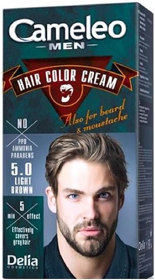 Cameleo Men Hair Color Cream Permanent Effectively Covers Grey