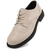 Women's Classic Oxfords Lace Up Business Formal Wingtip Brogue Dress Shoes
