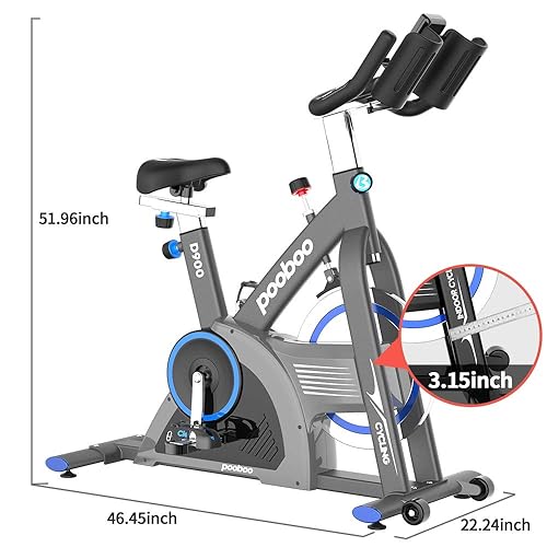 pooboo Indoor Cycling Bike Electric Magnetic Resistance Exercise