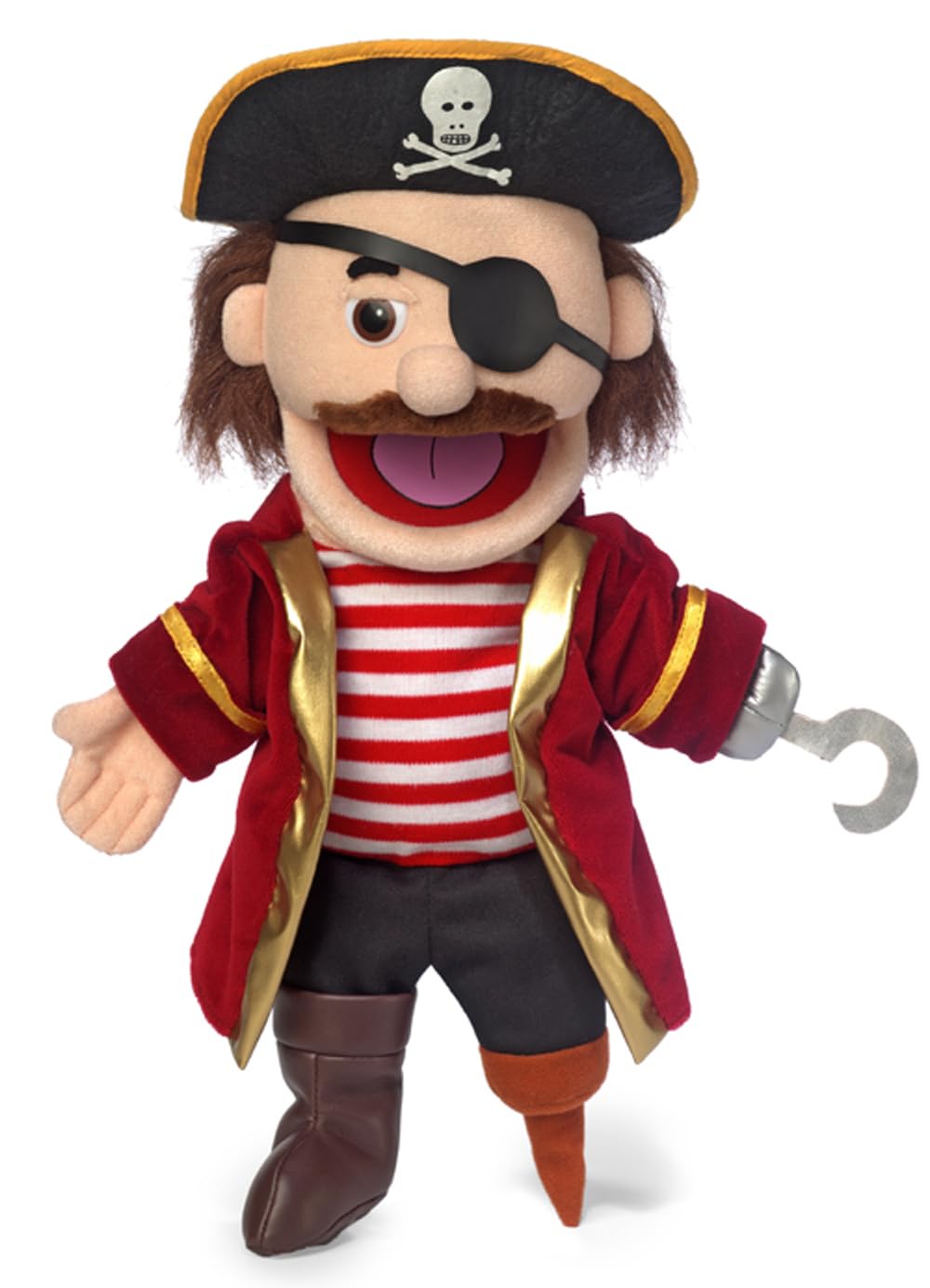 Pirate w/Peg Leg, Hand Puppet, 35cm