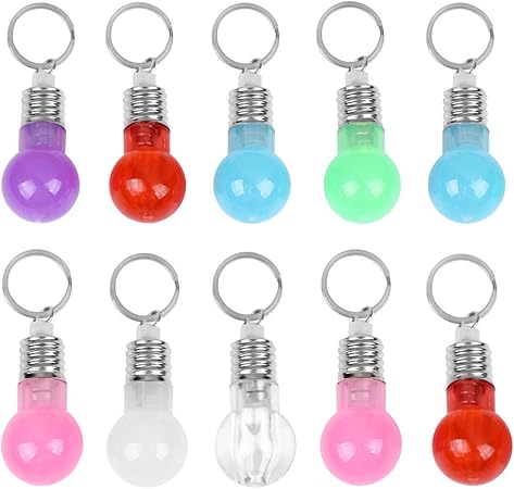 Amazon Toymytoy キーホルダー 電球型 Led ミニ ライト フラッシュ 夜間 暗闇 車 鍵 各3pcs透明 赤 青 ピンク 緑 白 紫 21pcs アニメ 萌えグッズ 通販