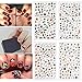 Fanme Halloween Nail Stickers 3D Nail Art Tattoo Decals DIY Nail Art Decoration Self-adhesive Tip Stickers 4Sheets (Halloween)