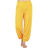 AvaCostume Women's Modal Yoga Pants Loose Harem Pants Soft Pilates Dance Joggers Lightweight Lounge Pajama Bottoms