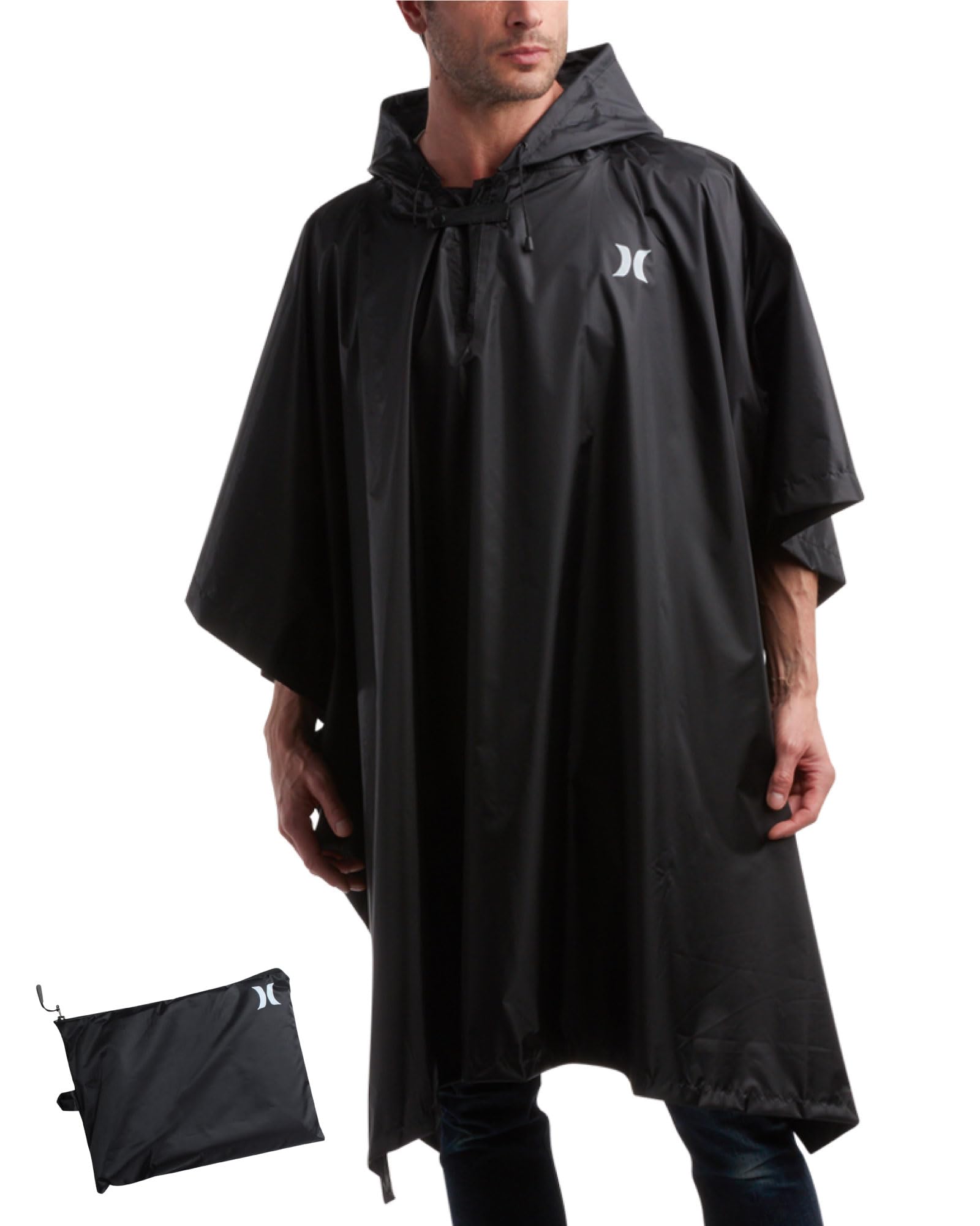Hurley Ponchos Adult - Waterproof Rain Ponchos for Adults, Lightweight Packable Rain Poncho for Hiking, Camping & Emergency