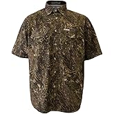 Tiger Hill Men's Camouflage Fishing Shirt Short Sleeves