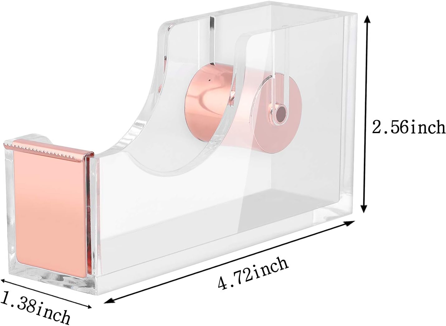 ALSISK Desk Accessory Kit, Acrylic Stapler Set, Tape Dispenser, Staple Remover with 1000pcs 26/6 Staples -Rose Gold : Office Products
